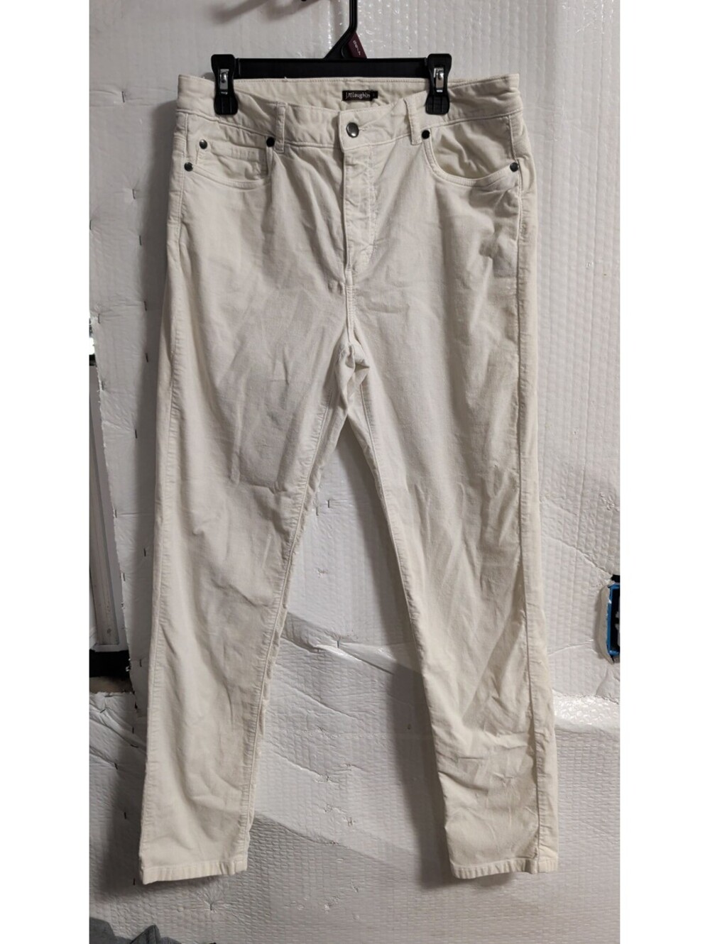 J. McLaughlin Women's Cream White Slim Fit Pants Size 8